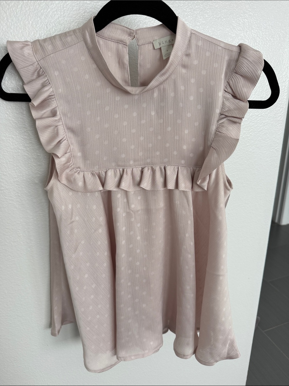 hinge Soft Blush Ruffle Sleeveless Camisole